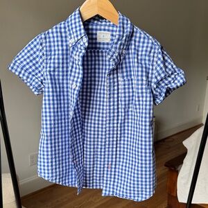 Crewcuts Kids Blue and White Plaid Shirt